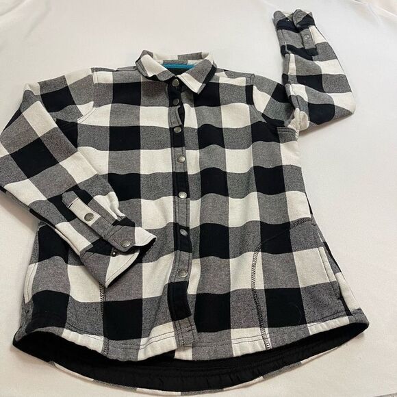 Orvis Black White Plaid Button Up Shirt Size Medium - Picture 3 of 9